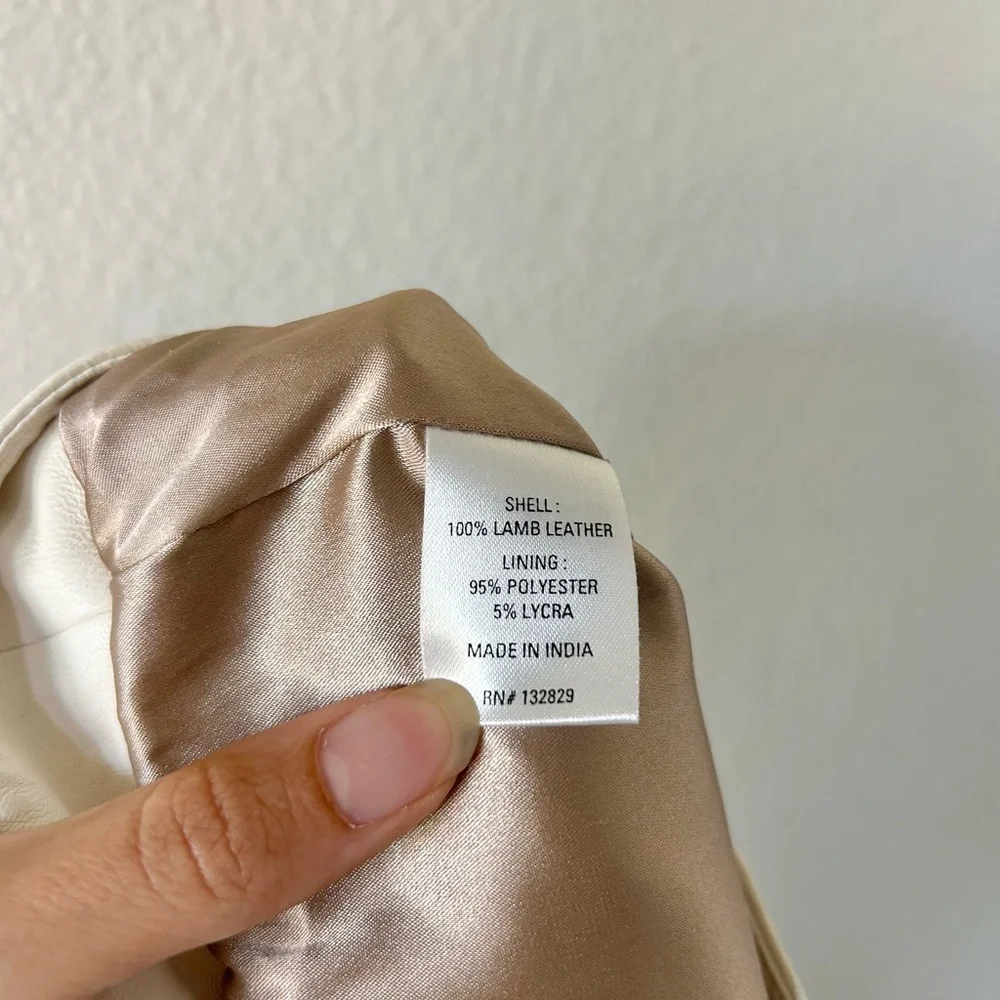 NWT Lovers + Friends Kyro Leather Mini Skirt in Bone